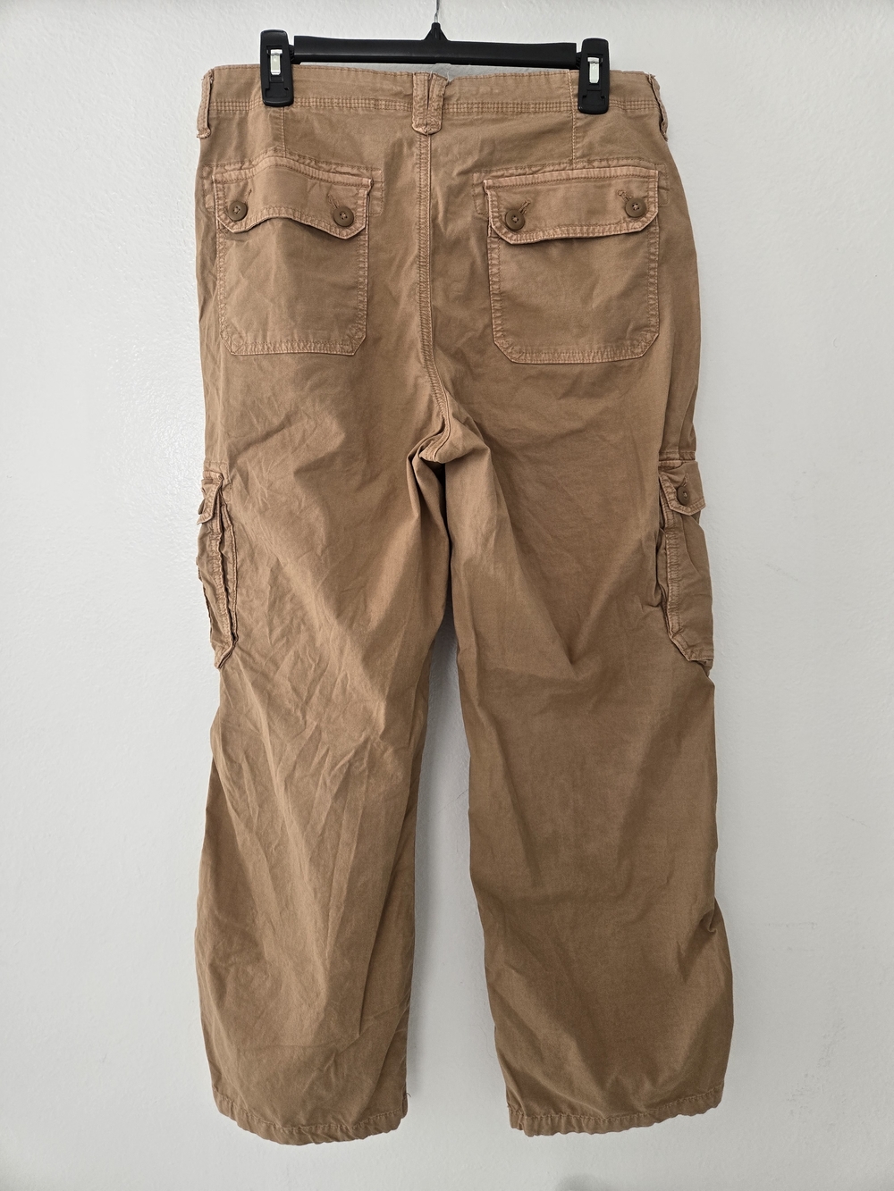 American Eagle Outfitters Brown Canvas Stretch Baggy Jogger Cargo Pants Straight - Picture 7 of 14
